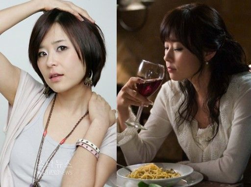 긴머리짧은머리 이미지