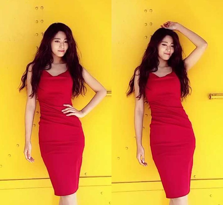 빨간 원피스 입은 설현.jpg | 인스티즈