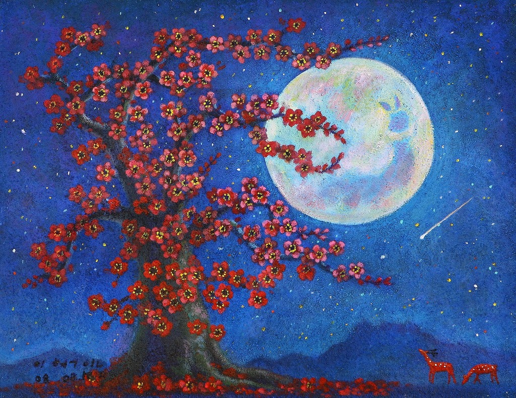 밤하늘의 별과 달을 그리는 화가 ㅎㄷㄷㄷㄷ .jpg | 인스티즈