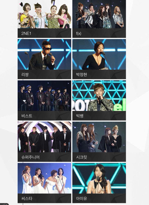 멜론뮤직어워드 2005~2008(온라인 시상식) 2009~2013(오프라인) 역대수상자들 | 인스티즈