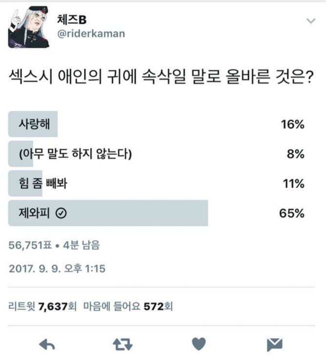 섹스시 귀에대고 속삭일 말로 올바른 것은? | 인스티즈